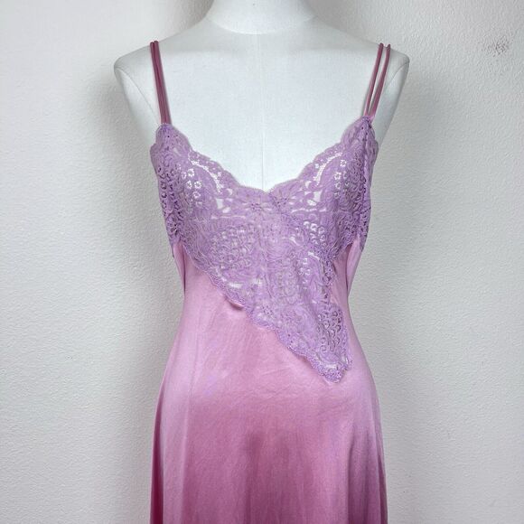 Vintage Lily Of France Nightgown Womens Petite Maxi Gown Lace Neglige Boudoir - Picture 3 of 13